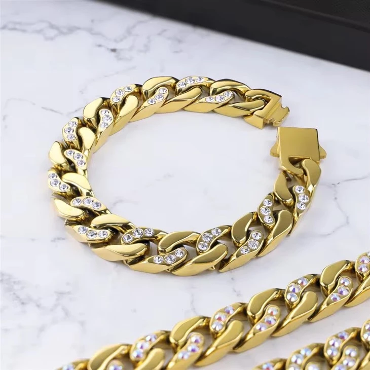 Waterproof Stainless Steel Bracelet Fine Cuban Chain Waterproof Stainless Steel Bracelet Fine Cuban Chain